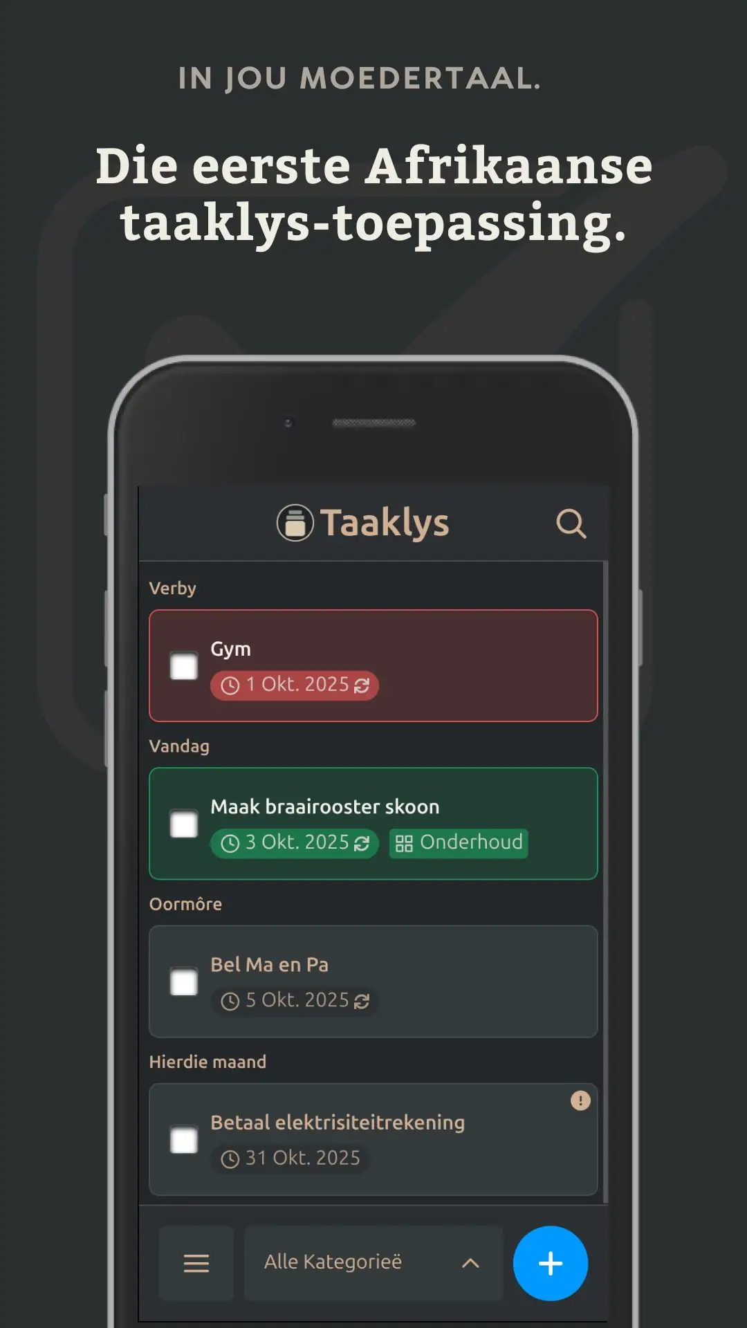 Doenit tuisblad skerm